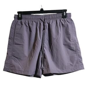 Urban Outfitters Standard Cloth Swim Trunks Mens L Purple Gray Mesh Lined Shorts